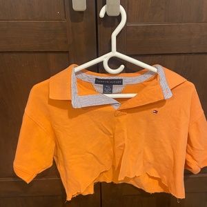 Cropped Polo Tee- Medium